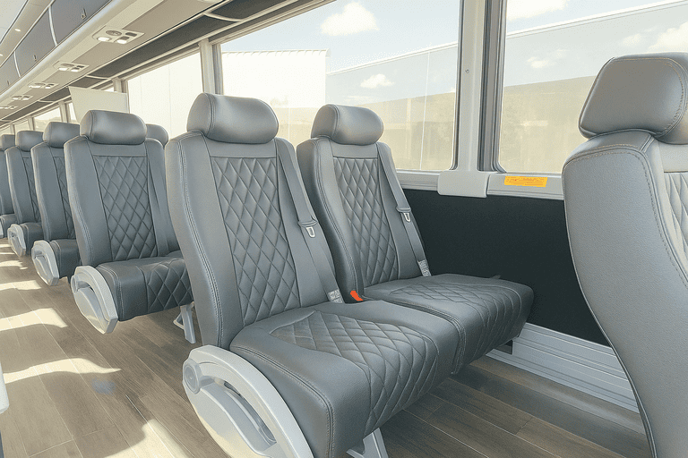 interior of Washington Charter Bus charter bus