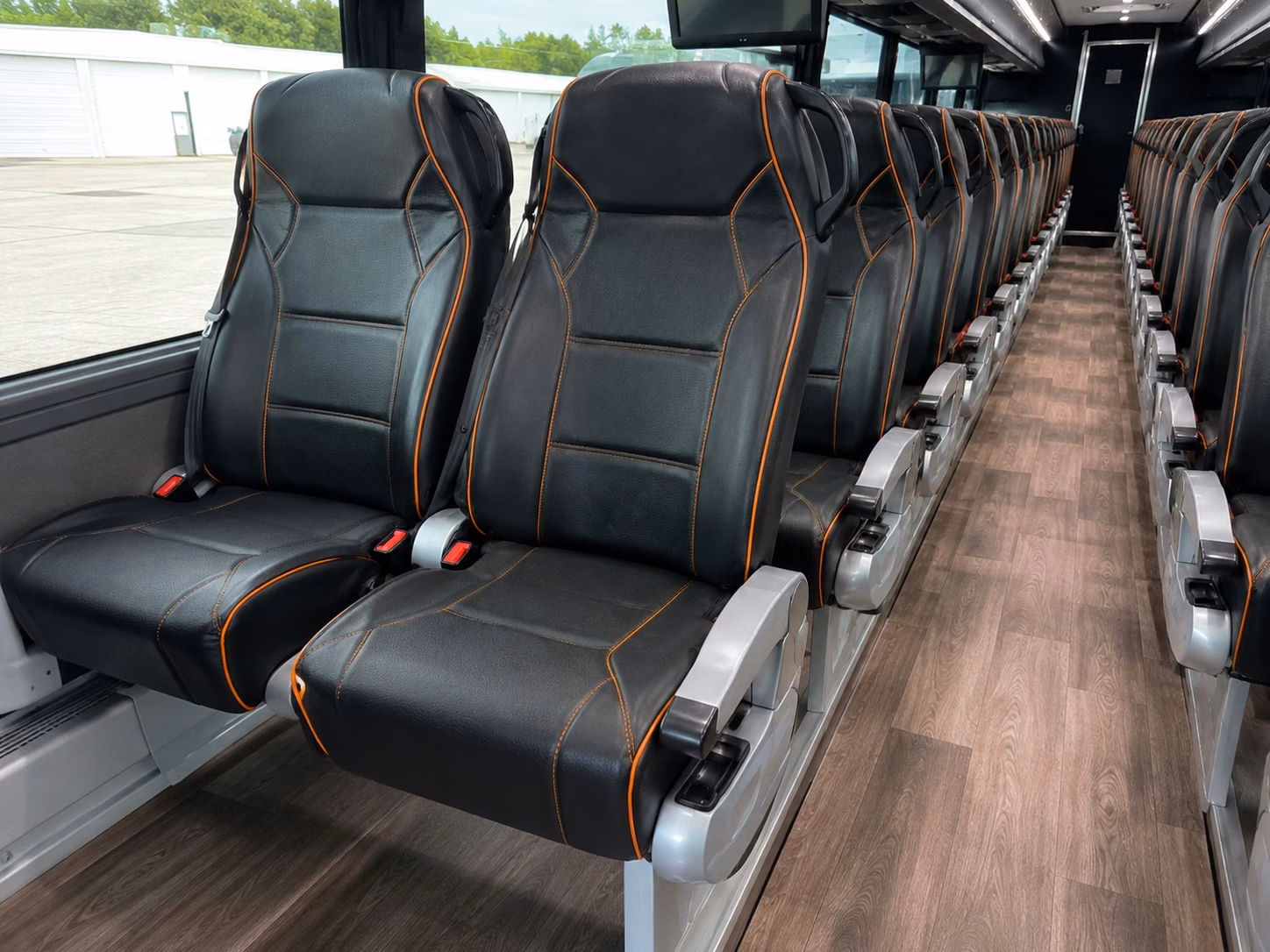 56 passenger charter bus interior