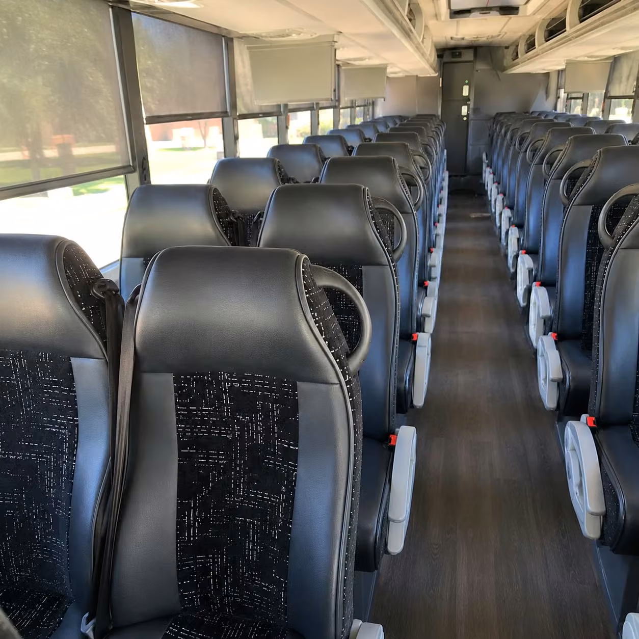 washington charter bus rental interior
